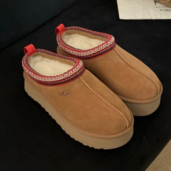 Ugg Chestnut Tazz Platform Tasman Slippers - Picture 3 of 10